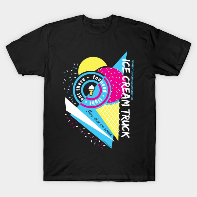 80s Retro Ice Cream Cone - Momentum Christian Church Fan Art T-Shirt by Steph Calvert Art